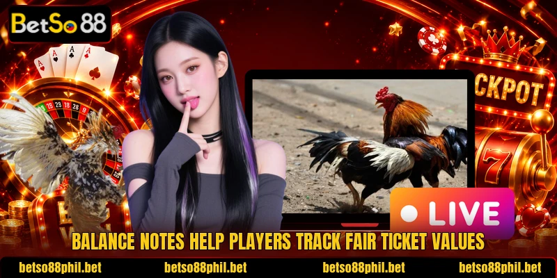 Balance notes help players track fair ticket values