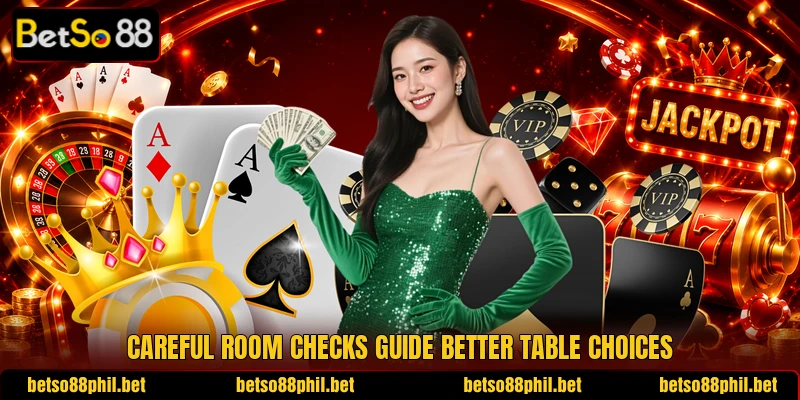 Careful room checks guide better table choices