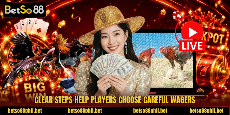 Clear steps help players choose careful wagers