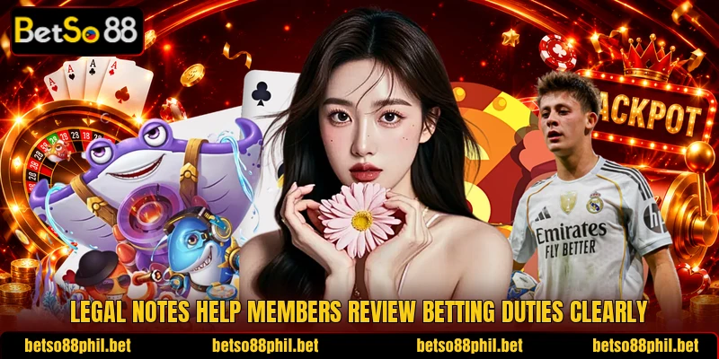 Legal notes help members review betting duties clearly Legal notes help members review betting duties clearly