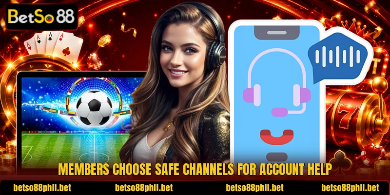 Members choose safe channels for account help Members choose safe channels for account help
