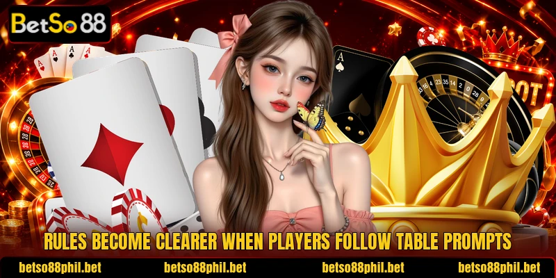 Rules become clearer when players follow table prompts