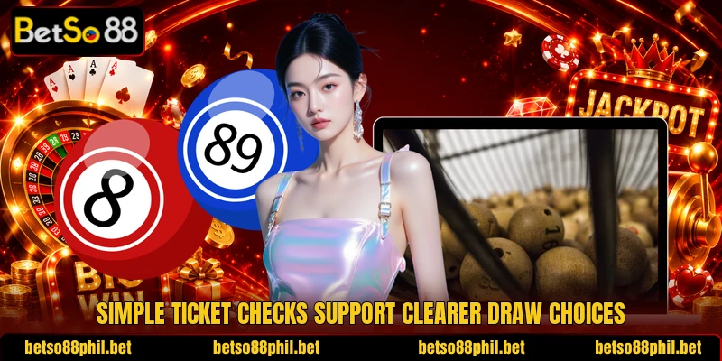 Simple ticket checks support clearer draw choices
